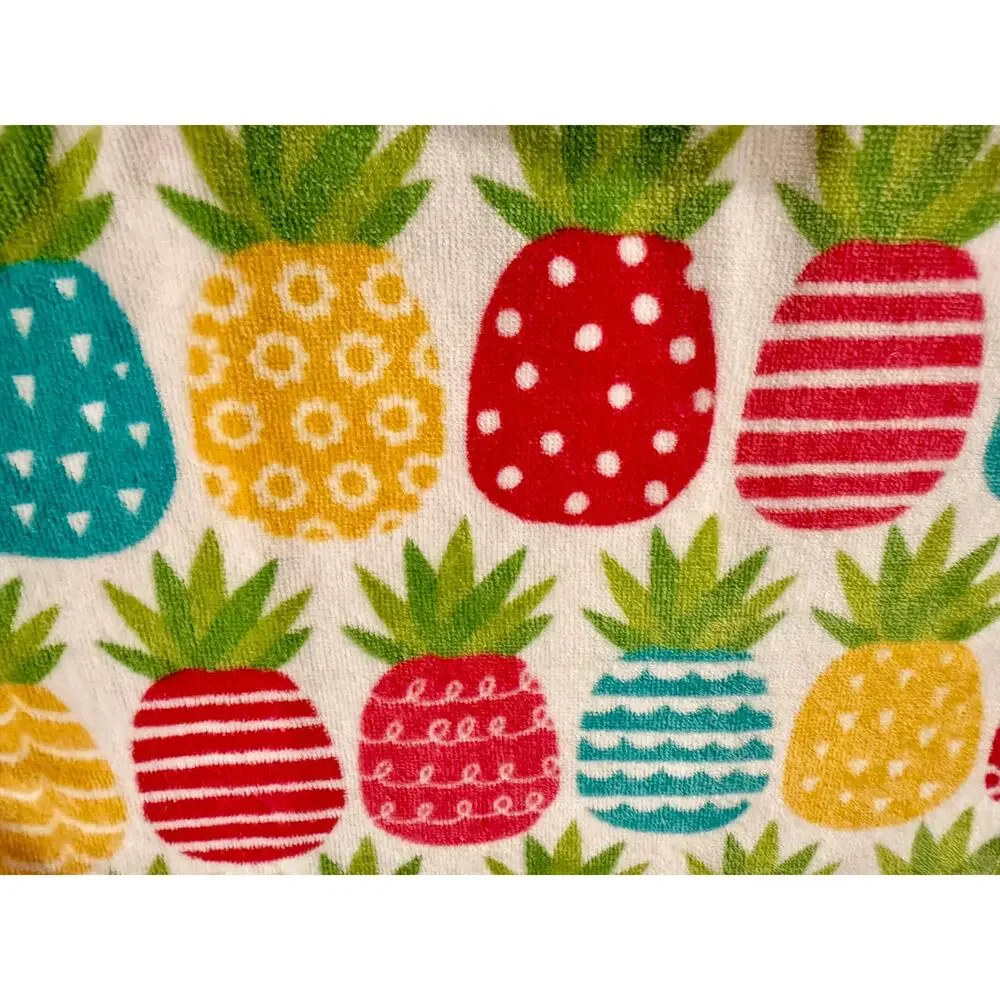 Serafina Home Summer Pineapple Ice Cream Kitchen Towel Set of 3 NWOT